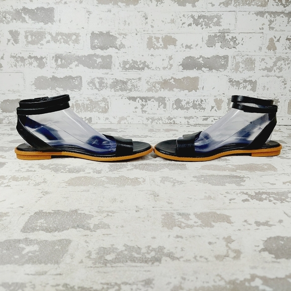 New Sarto By Franco Sarto Greene Black Leather Gladiator Sandals M152 - Picture 7 of 11